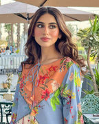 Sunset Bloom Cord Set – Digital Printed 2-Piece Dress