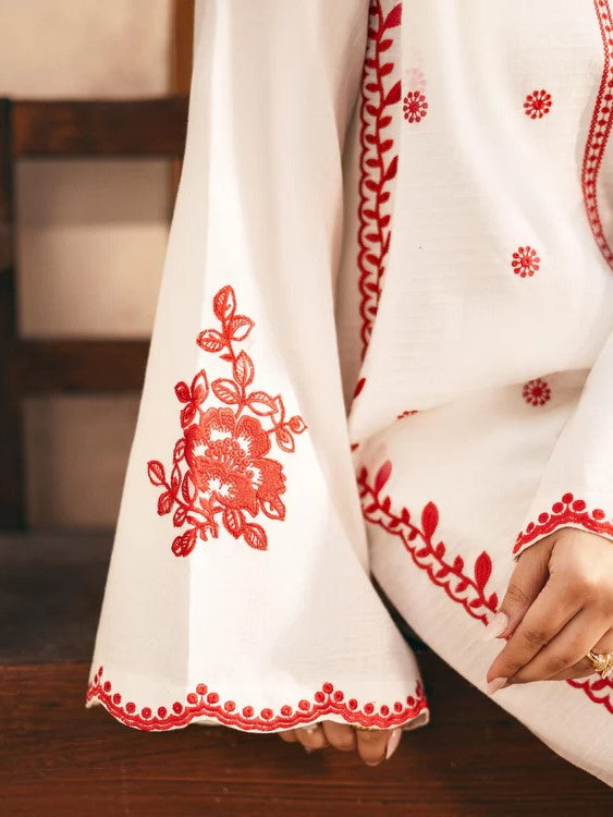 Alyana – Embroidered 2-Piece Arabic Lawn Set (Shirt & Plazo)