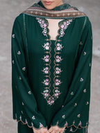 Ziva Green – Luxury Embroidered Co-Ord Set (2-Piece)