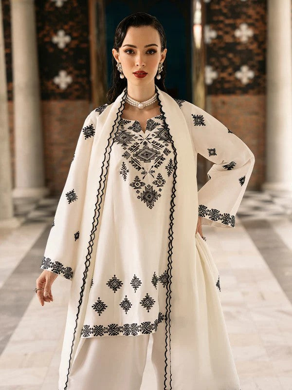 Juna – Dananeer Style Embroidered Lawn 3-Piece Set