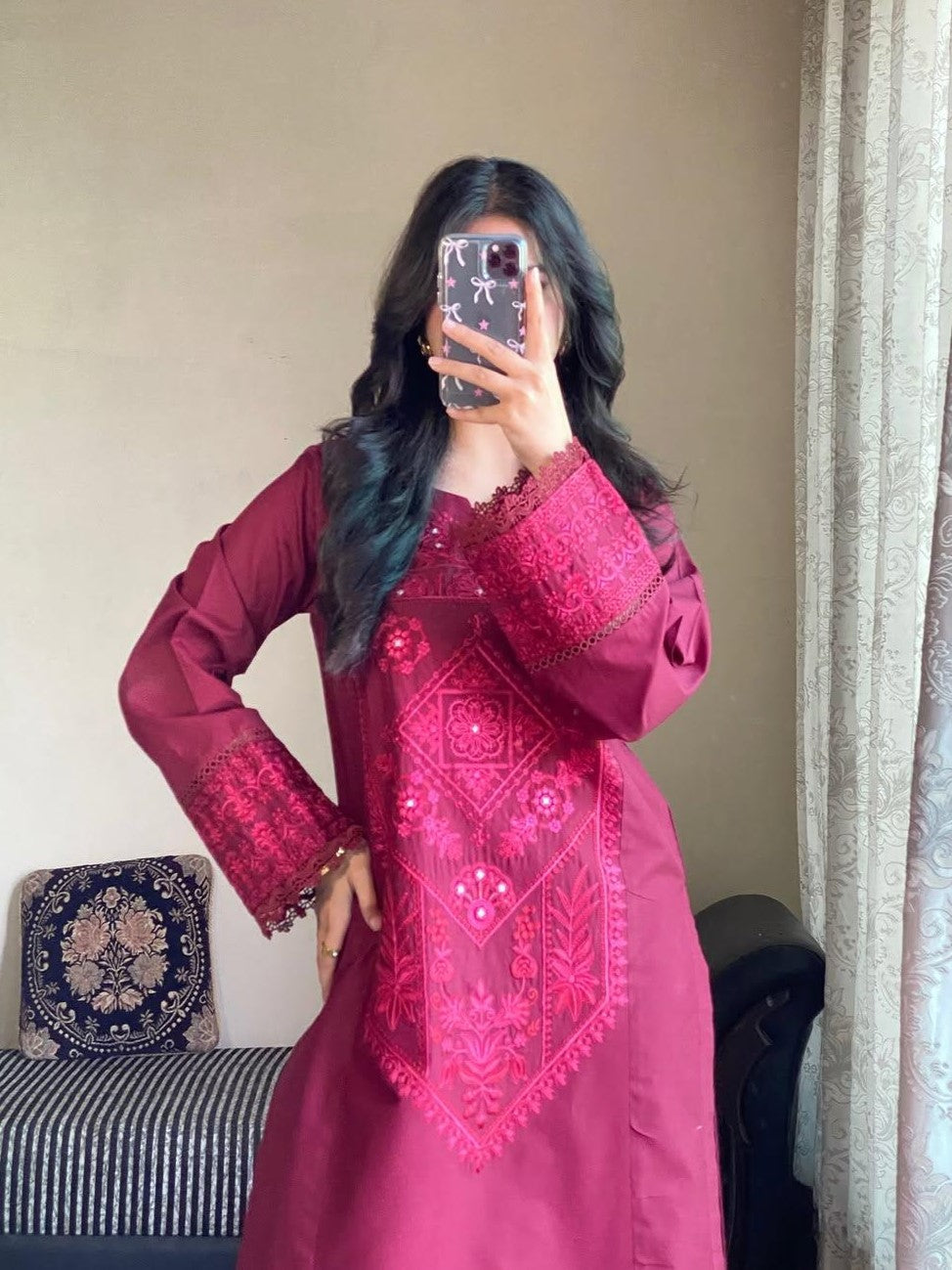 Roha – Luxury Embroidered 3-Piece Suit (Stitched)