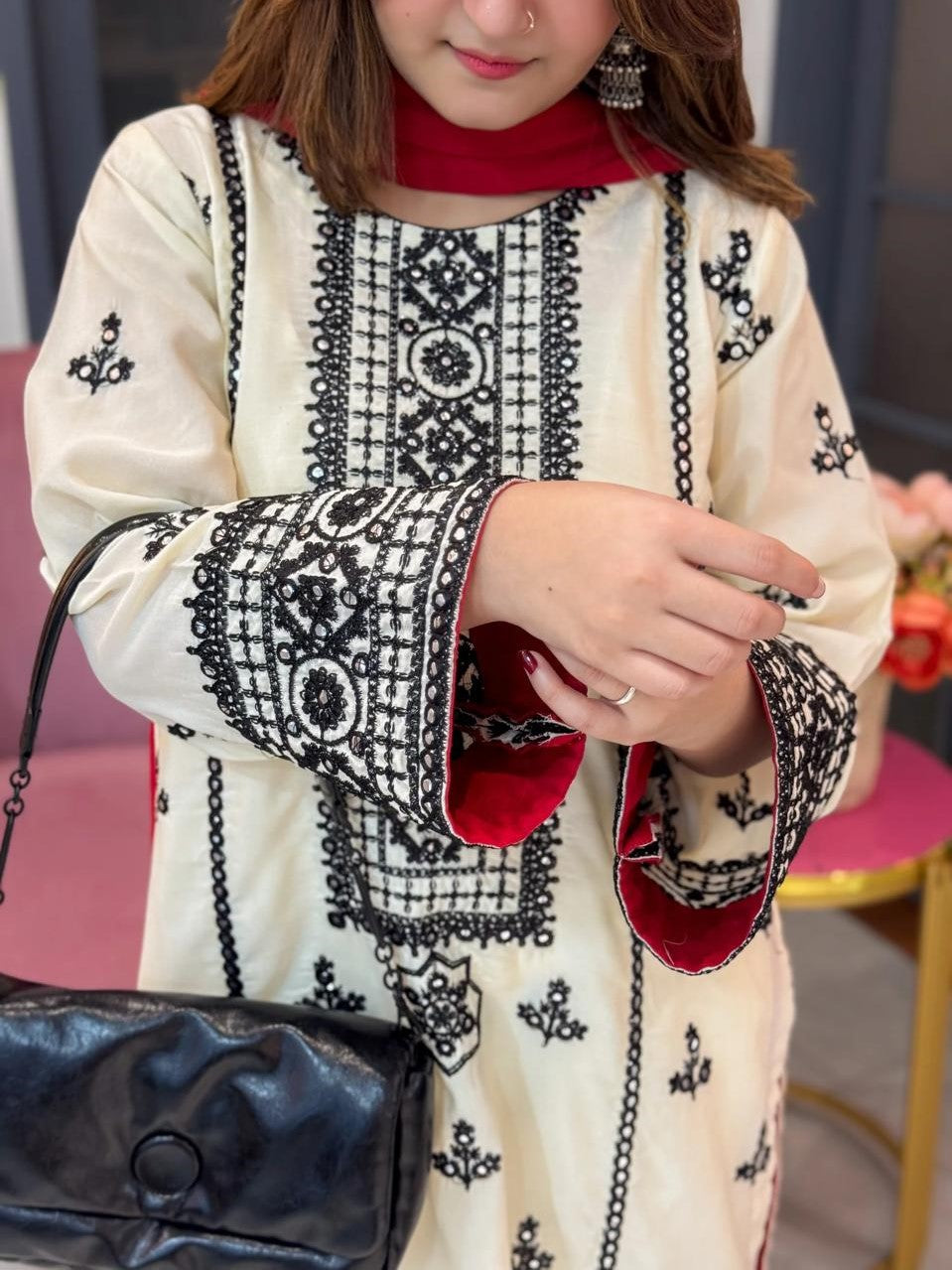 Taaj – Heavy Embroidered 3-Piece Suit (Stitched)