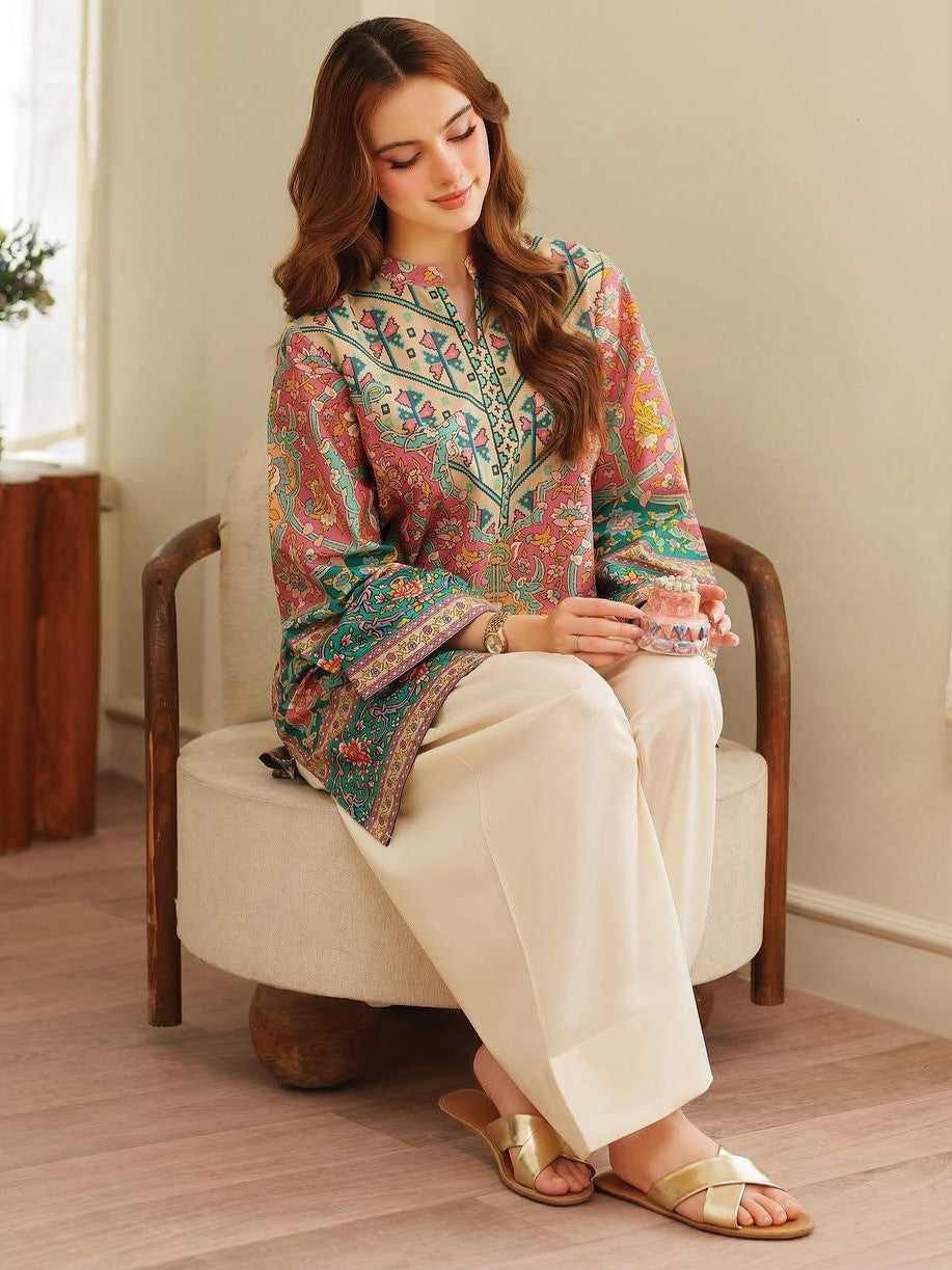 Mishal – Digital Printed Co-Ord Set with Farshi Shalwar (2-Piece)