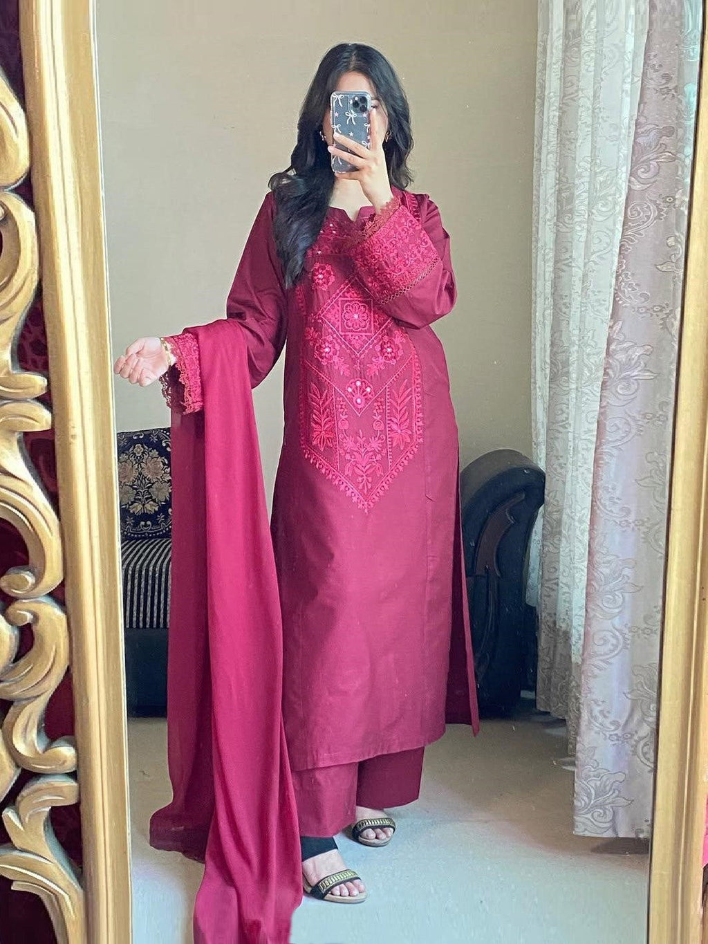 Roha – Luxury Embroidered 3-Piece Suit (Stitched)