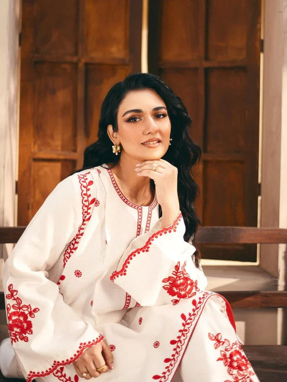 Alyana – Embroidered 2-Piece Arabic Lawn Set (Shirt & Plazo)