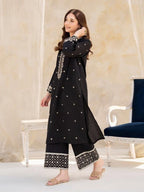 Black Huk Embroidered Cotton Lawn 2-Piece (Stitched)