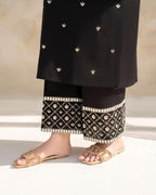 Black Huk Embroidered Cotton Lawn 2-Piece (Stitched)