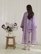 Lila Bloom – Lavender 3-Piece Dress (Stitched)