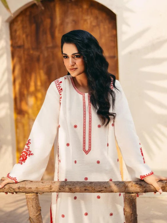 Alyana – Embroidered 2-Piece Arabic Lawn Set (Shirt & Plazo)