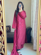 Roha – Luxury Embroidered 3-Piece Suit (Stitched)