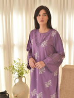 Horiya Purple – Luxury Embroidered Lawn 3-Piece Suit (Stitched)