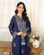 Dezal Embroidered 2-Piece Long Dress – Premium China Lawn