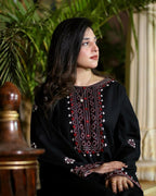 Sindhi Embroidered Long-Length Suit