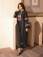 COTTAGE EMBROIDERED LONG LENGTH DRESS