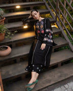 COTTAGE EMBROIDERED LONG LENGTH DRESS