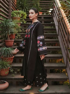 COTTAGE EMBROIDERED LONG LENGTH DRESS