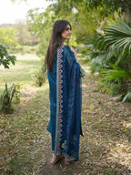 Mashal – Embroidered Lawn 3-Piece Set with Chiffon Dupatta