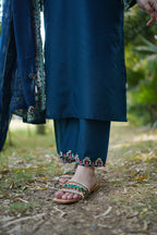 Mashal – Embroidered Lawn 3-Piece Set with Chiffon Dupatta