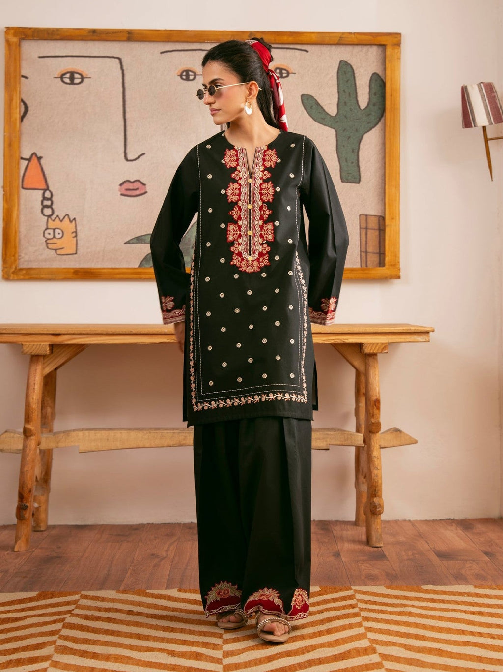 Rida – Bloom Essence Embroidered 2-Piece Dress (Stitched)