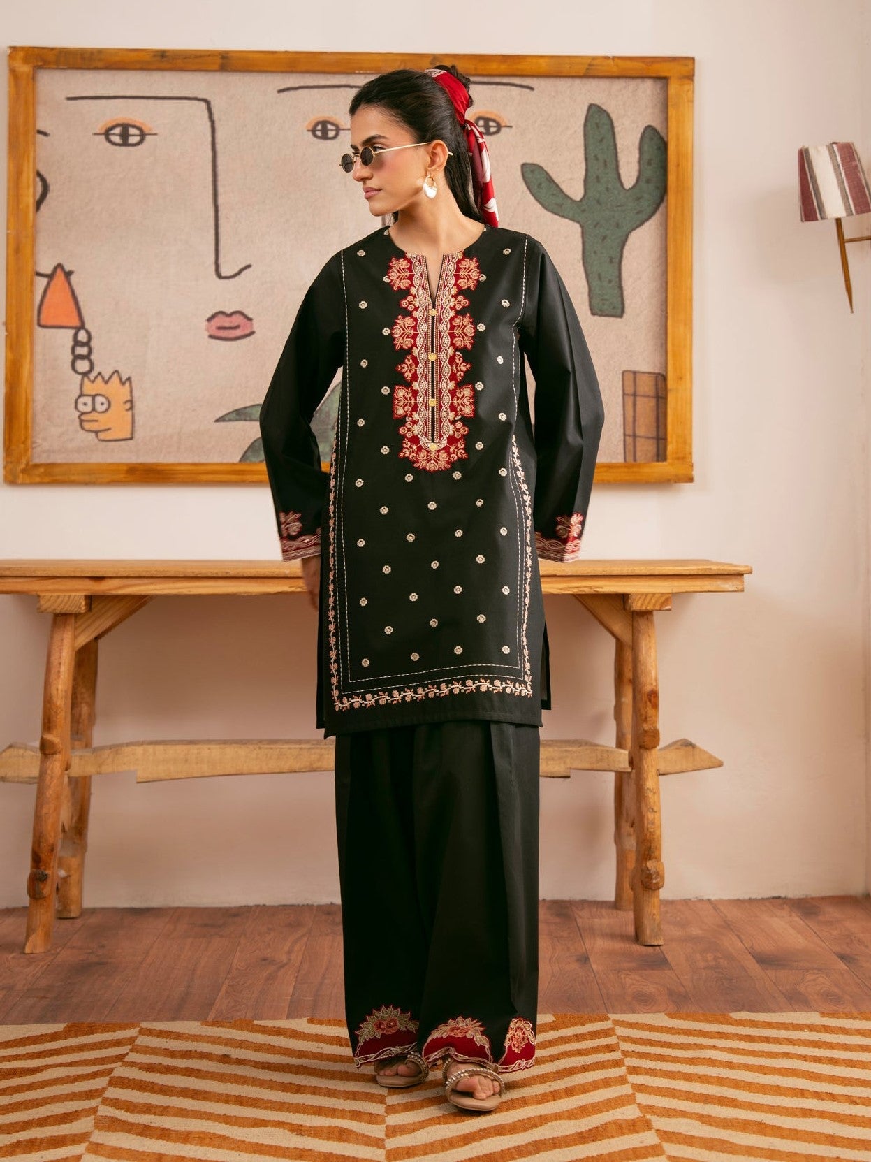 Rida – Bloom Essence Embroidered 2-Piece Dress (Stitched)