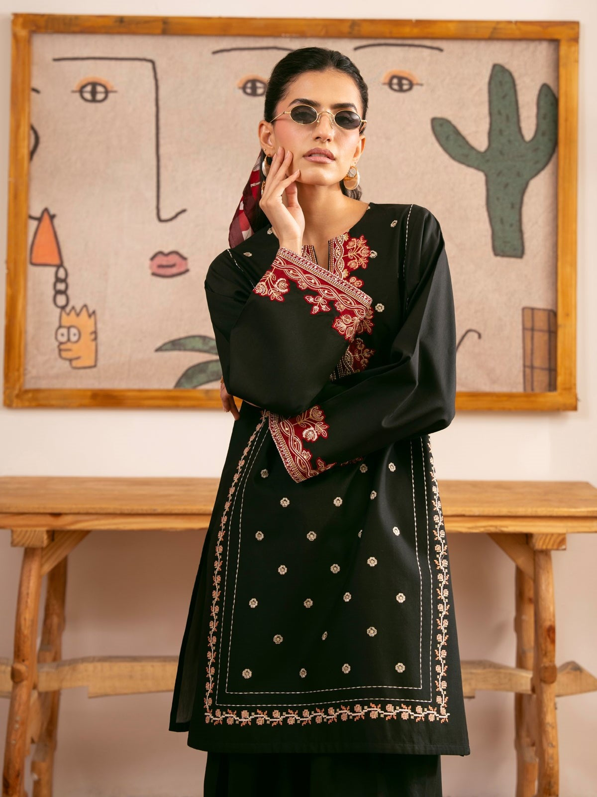 Rida – Bloom Essence Embroidered 2-Piece Dress (Stitched)