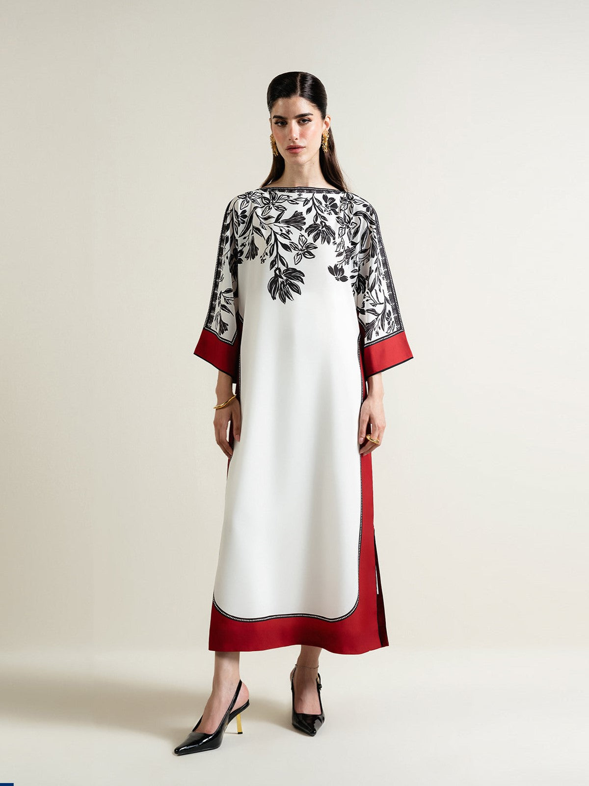 Daenar – Batwing Digital Printed 3-Piece Dress (Stitched)