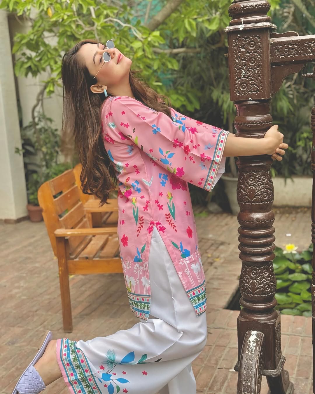 Pink Floral – Silky Lawn 2-Piece Set