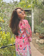 Pink Floral – Silky Lawn 2-Piece Set