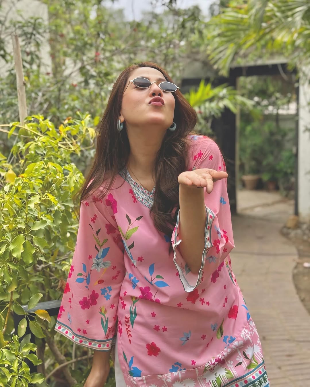 Pink Floral – Silky Lawn 2-Piece Set