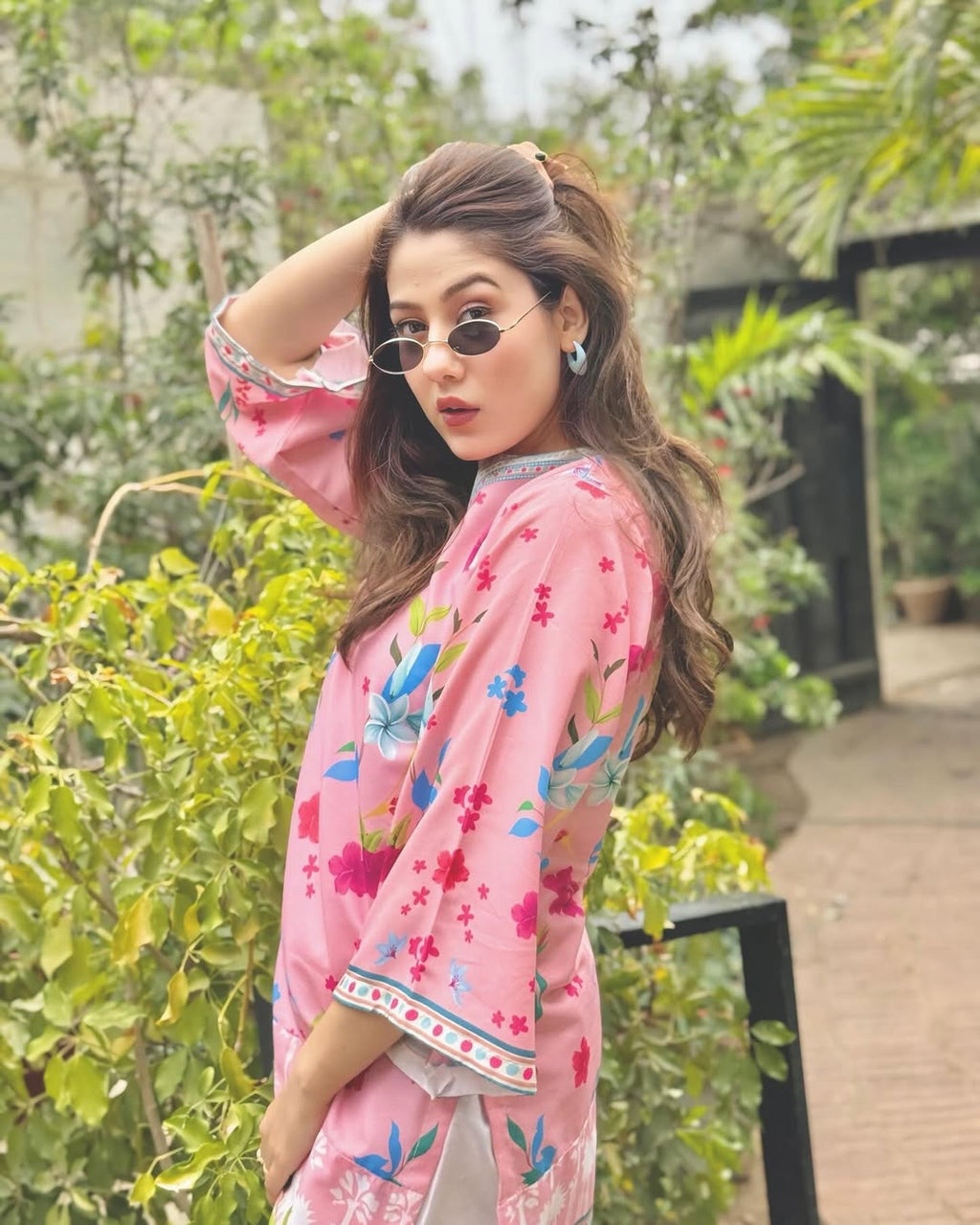 Pink Floral – Silky Lawn 2-Piece Set