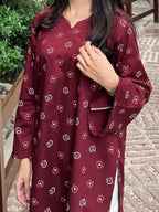 Laal Pari – Digital Printed Co-Ord Set with Farshi Shalwar (2-Piece)