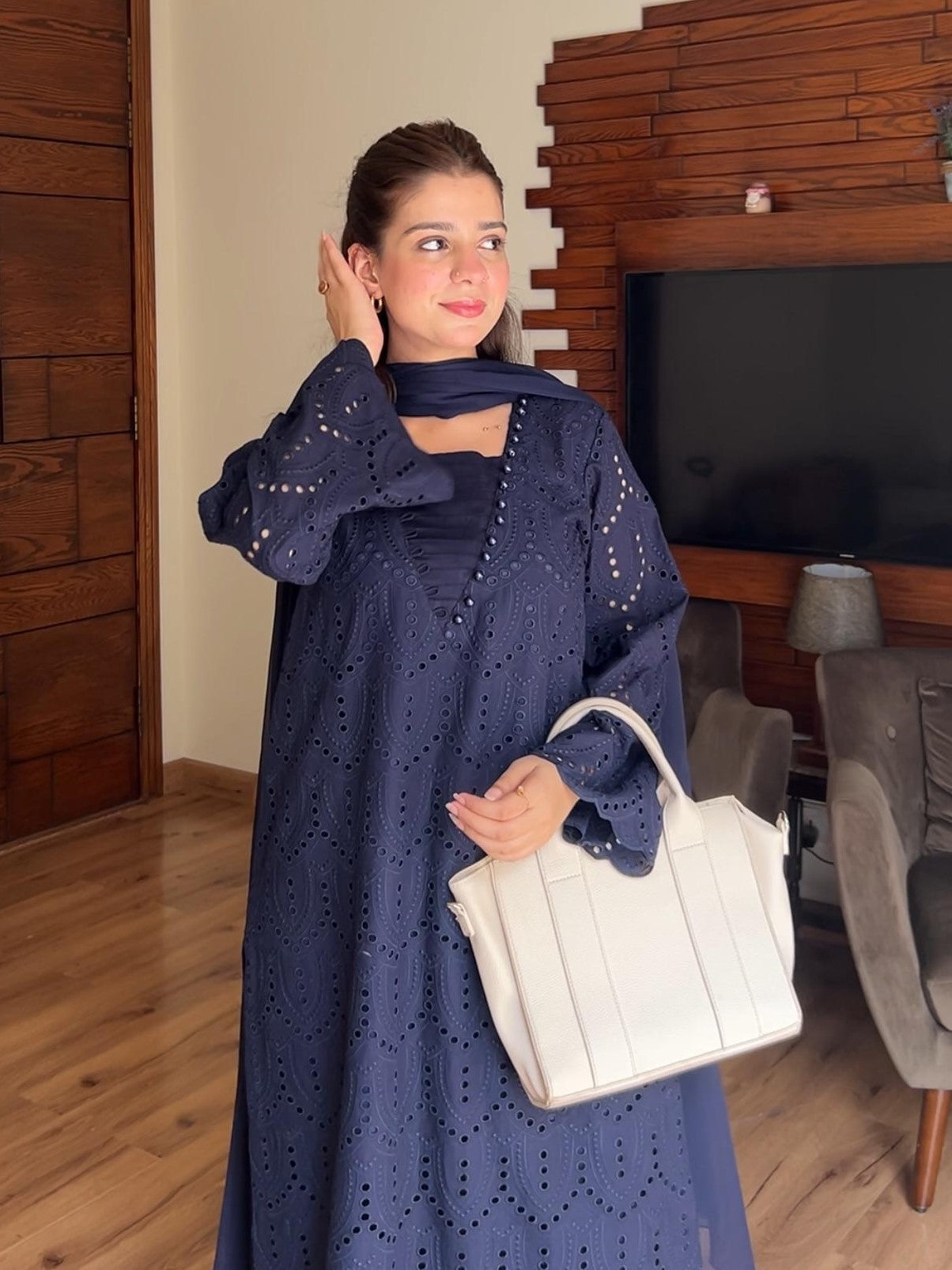 CHICKENKARI – Luxury Embroidered 3-Piece Suit (Stitched)