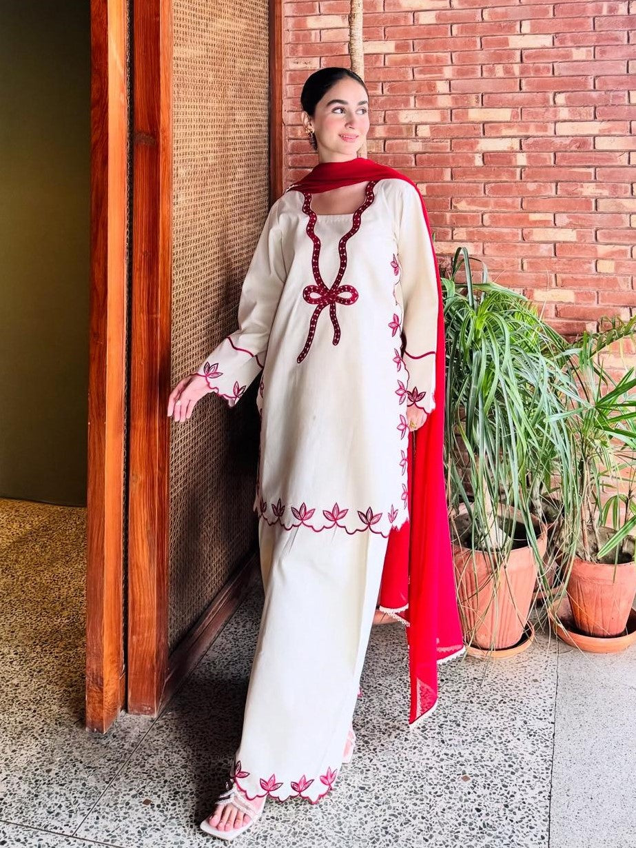 Zola – Luxury Embroidered 3-Piece Suit (Stitched)