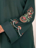 Kalamkar – Embroidered 2-Piece Stone Linen Set