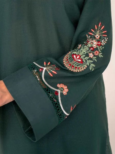 Kalamkar – Embroidered 2-Piece Stone Linen Set