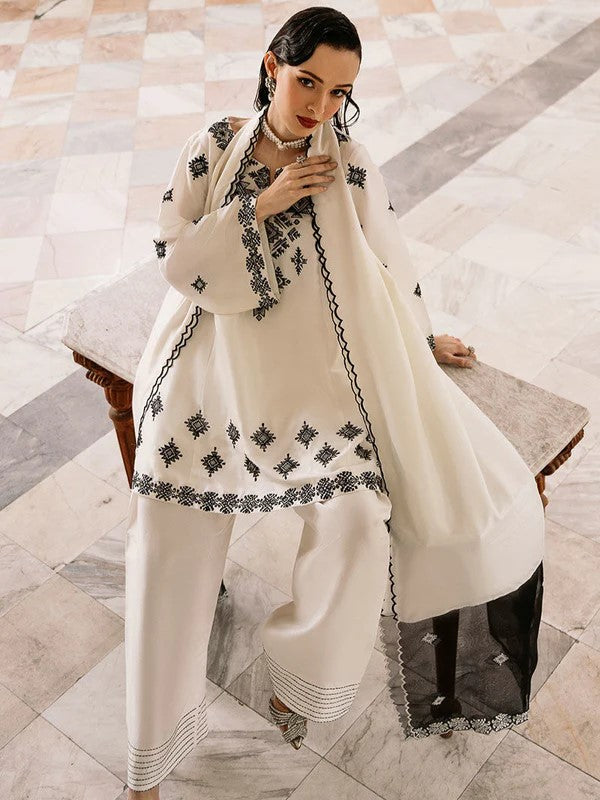 Juna – Dananeer Style Embroidered Lawn 3-Piece Set