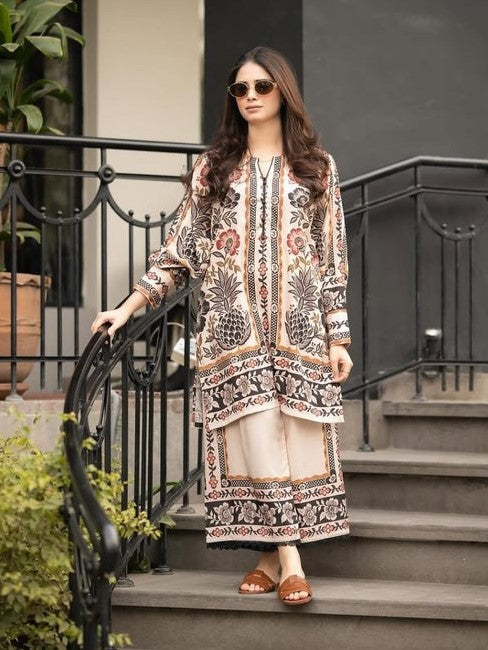 MINAAL – Digital Printed Plazo Set (2-Piece Stitched)