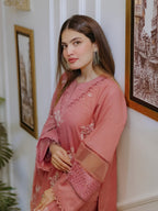 Horiya – Fully Embroidered Lawn Co-Ord Set (Shirt + Trouser)