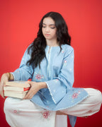 FIZA – Embroidered Pure Lawn 2-Piece (Shirt + Plazo)